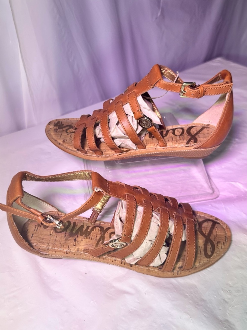 Sam Edelman Tan Leather Strappy Sandals